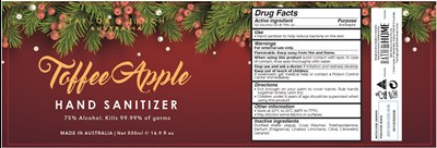 Label Image (Taylor And Finch Xmas Toffee Apple Hand Sanitizer  500 mL 75vv)